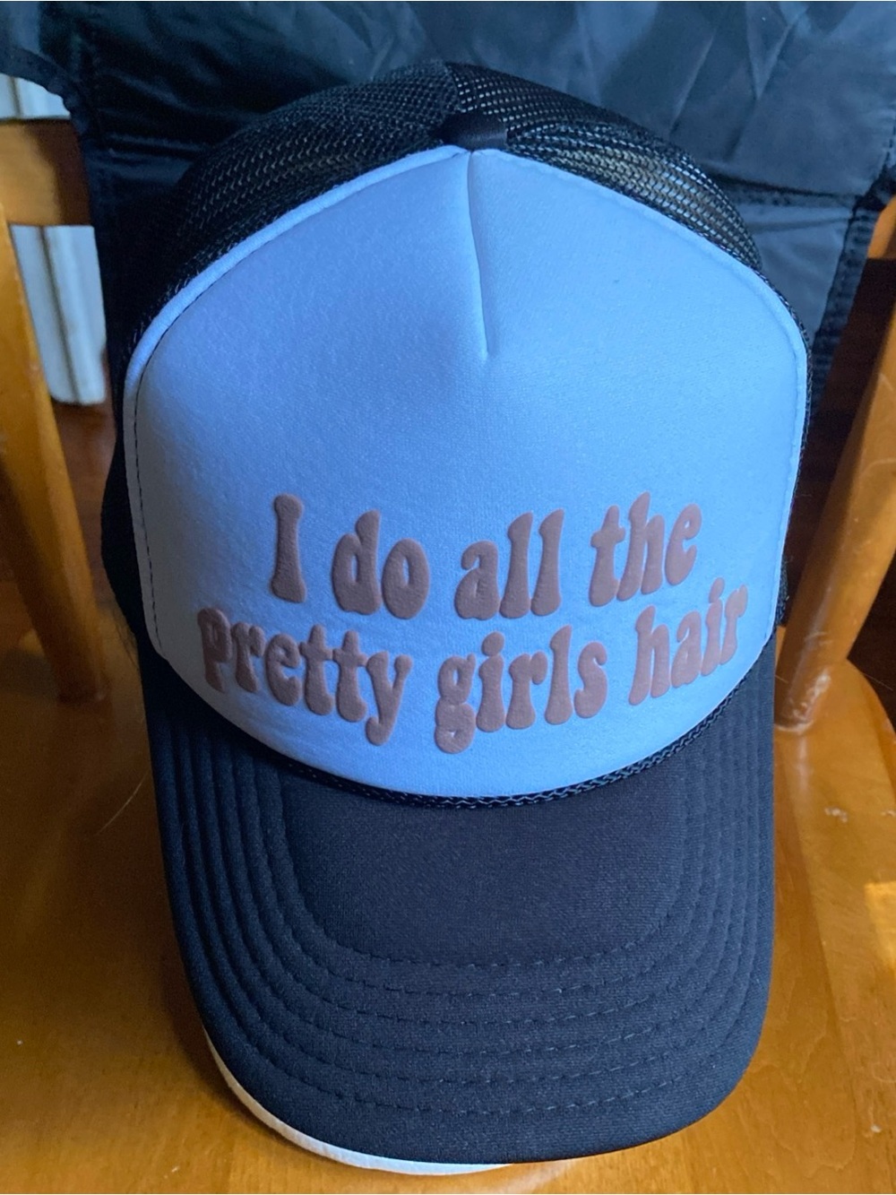 V! I do all the pretty girls hair baseball style Trucker Style Logo Hat OTTO